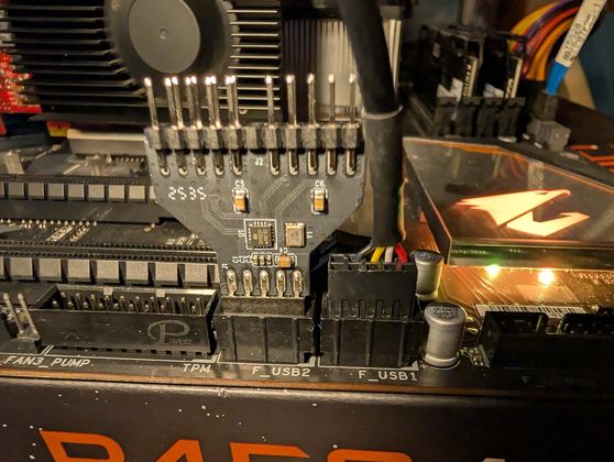 Installed on motherboard