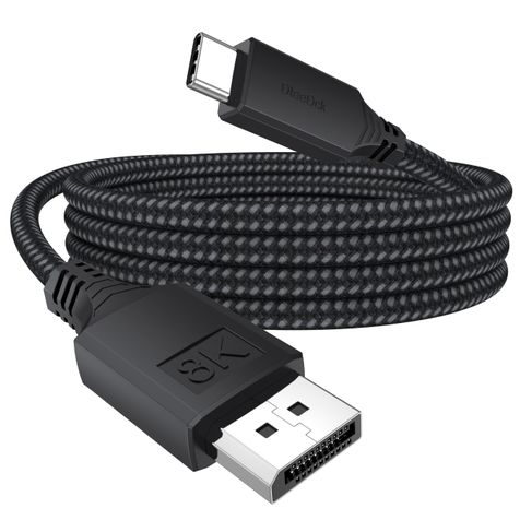 USB C to DisplayPort, USBC to DP 1.4 8K@60Hz 4K@240Hz Cable 6ft, 32.4Gbps | Thunderbolt 3/4/5 to Display Port Cord for MacBook Air/Pro Laptop iPhone 17 iPad 11/10th Galaxy S26 to Monitor