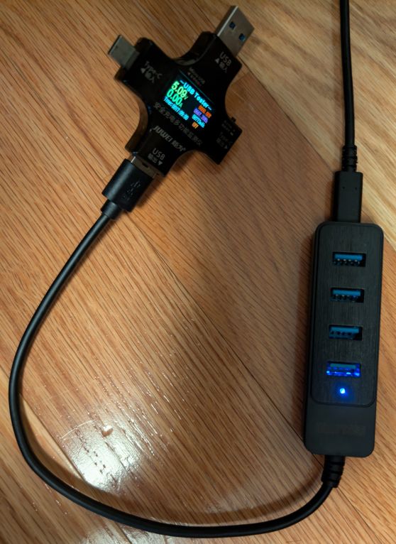 With USB-C power adapter