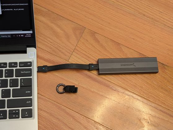 Connected to laptop