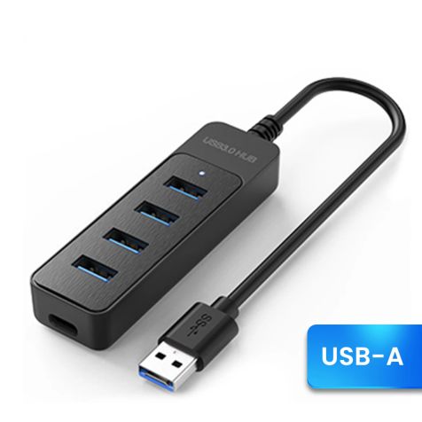 USB 3.0 HUB 4 Port Multi USB 3.0 Splitter Hub With USB C Charging Port Power Adapter Multiple Type C Expander Dock For Laptop PC