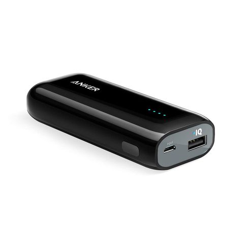 Anker Astro E1 5200mAh Candy bar-Sized Ultra Compact Portable Charger (External Battery Power Bank) with High-Speed Charging PowerIQ Technology (Black)
