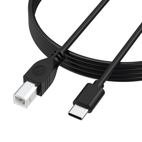Arzweyk USB B to USB C Printer Cable Cord Compatible with HP OfficeJet Pro 8125e, 8135e, 9730e, 9135e, 9125e, 8139e, DeskJet 4227e, 2855e, 2827e, Smart Tank 5000, 5101 for Laptops, MacBooks (6.6FT)