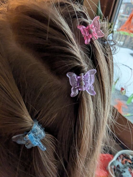 In use on hair close-up