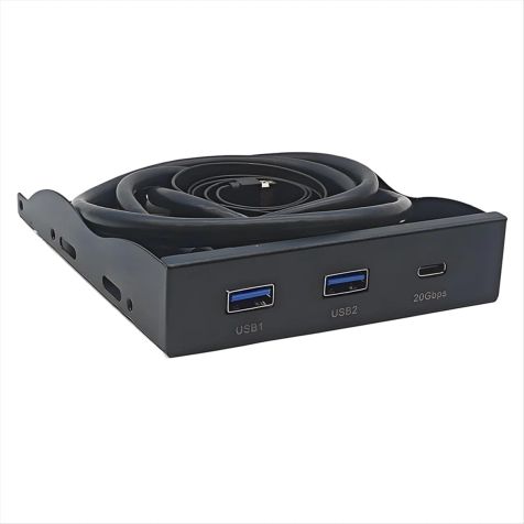 BABQ USB3.2 GEN2 TYPE-C 3.5-Inch Floppy Front Panel 2 Port USB3.2 + 1 Port USB3.2 Type-C 20Gbps for 3.5 Inch Floppy Drive Bay