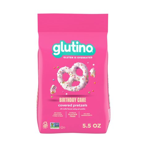 Glutino Gluten Free Birthday Cake Pretzel Twists, Gluten Free Snacks, 5.5 oz.