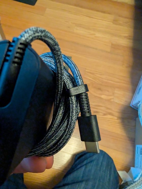 Cable rolled up