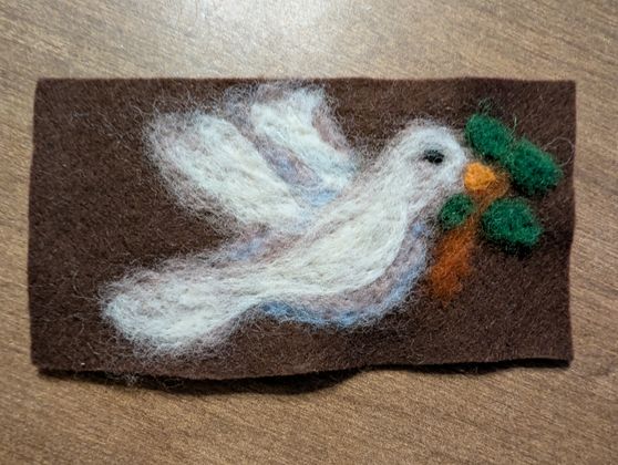 Felt peace dove