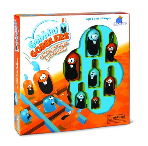 Blue Orange Gobblet Gobblers, Plastic - Tic Tac Toe Strategy Game for Kids, Families and Adults, Educational and Award Winning