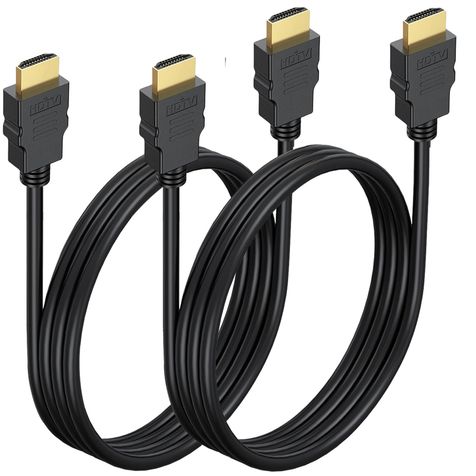 LNOSANLO HDMI Cable 6FT 2-Pack, Shielded HDMI 2.0 Cable, Computer Monitor HDMI TV Cable-4K for HDR, HDCP 2.2 & 2.3, 3D for Computer, Monitor, TV, PS4, PS5 and More