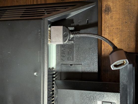 Connected to monitor
